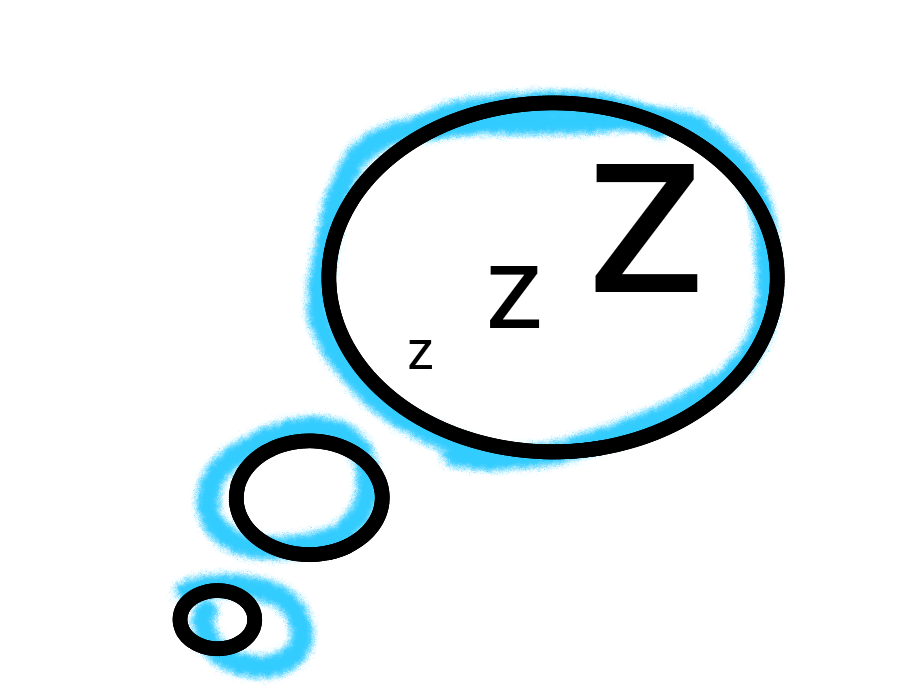 眠っているイラスト